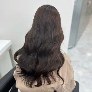 ロング カラー ブリーチなし Ⅰ 髪質改善カラーのヘアスタイル