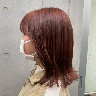 ミディアム カラー 🪭risa 暖色/レイヤー🪭のヘアスタイル