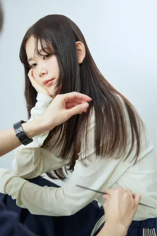 ロング 田中 鈴乃のヘアスタイル