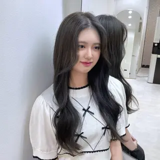 ロング カラー 韓国ガーリーヘア🎀 Sayaka🤍のヘアスタイル