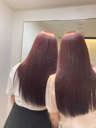 ロング カラー ピンクカラー🎀 米津 美佑のヘアスタイル