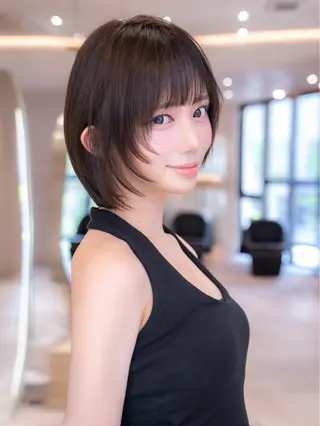 ミディアム カラー 渋谷/レイヤーボブ・ 透明感カラーしょうごのヘアスタイル