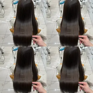 ロング カラー 髪質改善× ハイライト溝江のヘアスタイル