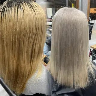 ミディアム カラー RIO🩶NEXT/ エクステ/ハイトーンのヘアスタイル