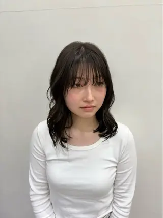 ミディアム カラー momo / カラーモデルのヘアスタイル