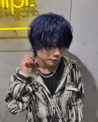 カラー メンズ kanta 梅田 韓国ハイトーンのヘアスタイル