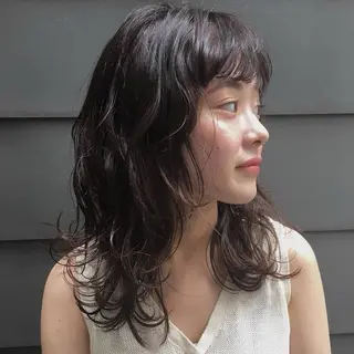 セミロング パーマ 亜海 /レディースパーマのヘアスタイル