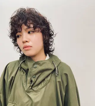 ミディアム パーマ ブリーチカラー急募✨ KENICHIのヘアスタイル