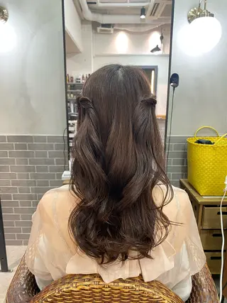 セミロング ヘアアレンジ まとまるボブ🌼 アレンジ🌼鴨下穂香のヘアスタイル