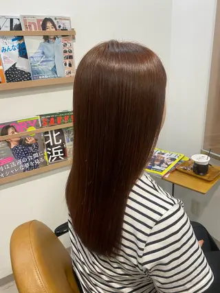 ミディアム 水口 莉央のヘアスタイル