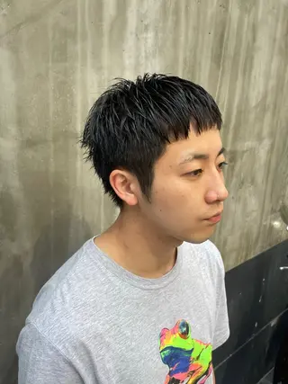 ショート メンズ ニュアンスパーマ/ メンズカット田島勇樹のヘアスタイル