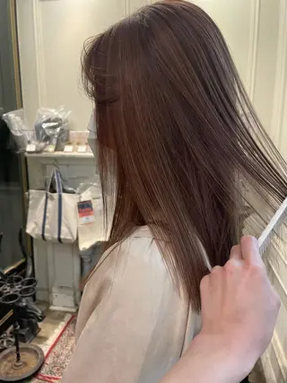 セミロング カラー classic 新横浜所属・大人girly🛋️ 🤍yukakoのヘアスタイル