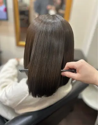 ミディアム カラー WiZ所属・艶髪カラー🤍 縮毛矯正🤍RINAのヘアスタイル