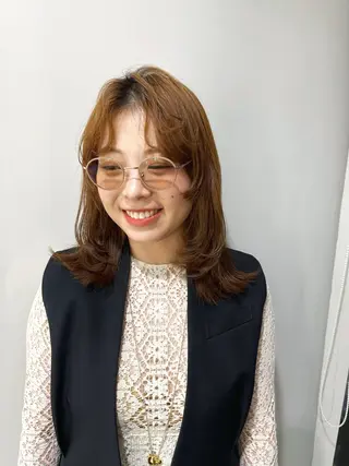 ミディアム カラー hibiki/セット /透明感カラーのヘアスタイル