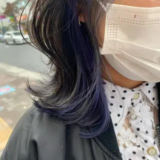 セミロング カラー 韓国ヘア🦋 MIYUのヘアスタイル