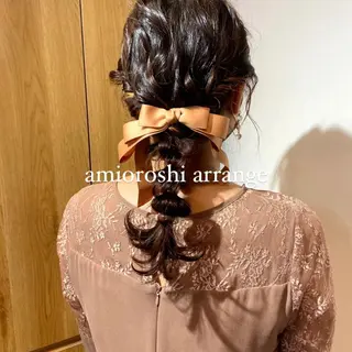 セミロング ヘアアレンジ mai 🎀 / ガーリーヘア ♡のヘアスタイル