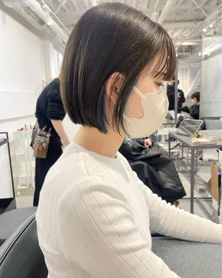 ショート カラー 🌼タッセルボブ/シ ョートmoeka🌼のヘアスタイル