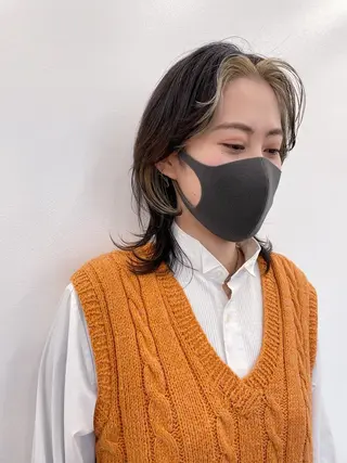 ミディアム カラー パーマ 💖美髪矯正💖 辻未侑のヘアスタイル