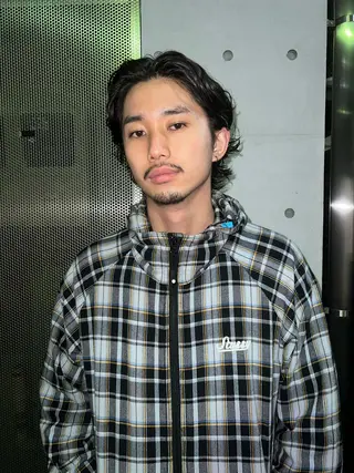 セミロング パーマ メンズ メンズスタイリスト リュウジのヘアスタイル