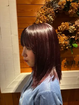 ミディアム カラー 長谷川 澄のヘアスタイル