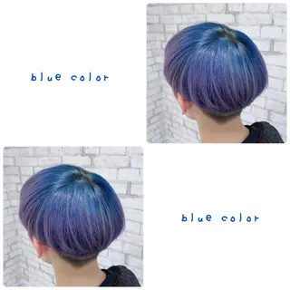 ショート カラー メンズ ブリーチなし艶カラー 東家のヘアスタイル