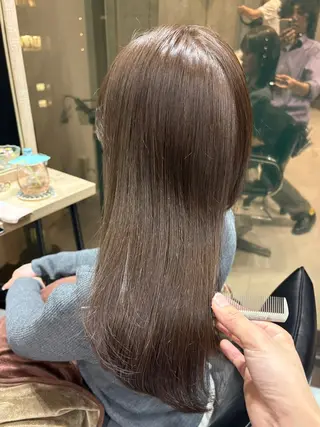 ロング カラー うる艶カラー/恵比寿 ベージュ/丸山陽平のヘアスタイル