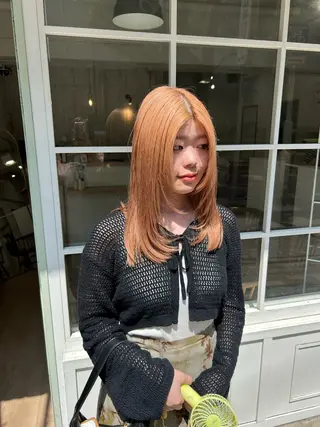 セミロング カラー レイヤーカット/髪質 改善✨/藤田侑花のヘアスタイル