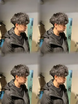 ショート カラー パーマ メンズ 韓国レイヤーカット /REIのヘアスタイル