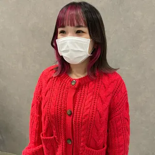 ミディアム カラー はちすか るかのヘアスタイル