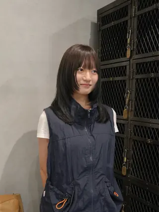 セミロング カラー 中川 楓馬のヘアスタイル