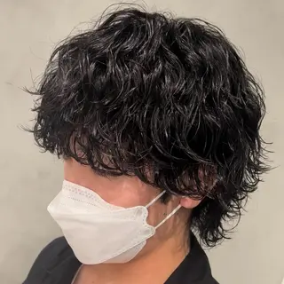 ミディアム パーマ ヘアアレンジ メンズ fifth Tokyo所属・fifth 石川 凪のヘアスタイル