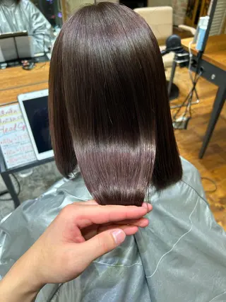 ミディアム カラー パーマ 新宿✨顔周りカット 韓国ヘア/坂本亜裟海のヘアスタイル