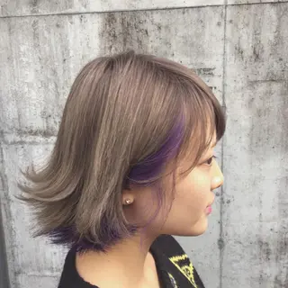 ショート カラー FÜRSTIN所属・西村髪質改善 ブリーチ縮毛矯正のヘアスタイル