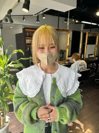 ミディアム カラー ワンホンヘア ケラチン/Kaitoのヘアスタイル