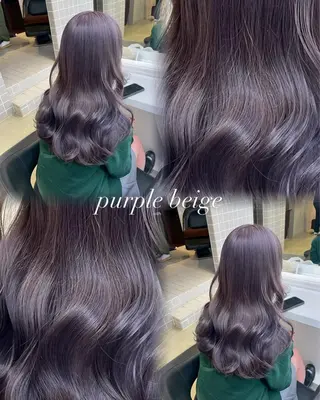 ロング カラー 韓国ヘア/赤み消し /大人透明感🫧のヘアスタイル