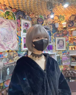 ショート カラー ヘアアレンジ haco+所属・🌈派手髪エクステ ブレイズ🌈ひろとのヘアスタイル