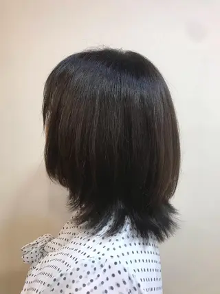 ミディアム ヘアアレンジ SALOWIN京都河原町Suite店所属・外国人風レイヤー/ ハイトーンSHUのヘアスタイル
