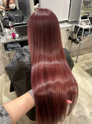 ロング カラー 新宿ハイトーン/ カットモデル/のりかのヘアスタイル