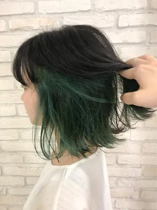 ミディアム カラー HAUS 片山みほのヘアスタイル