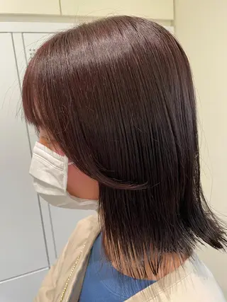 ミディアム カラー ボブ/インナーカラー /眉毛/Miyuのヘアスタイル