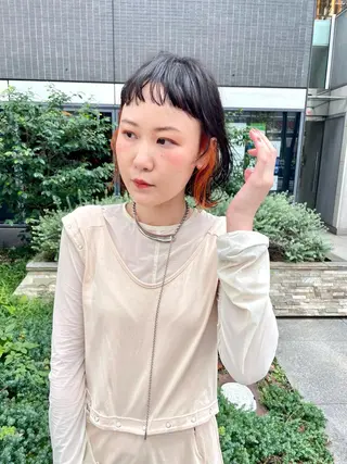 ミディアム カラー パーマ ヘアアレンジ メンズ キッズ ネイル マツエク・マツパ アイブロウ tatsumi/ボブ ウルフ/レイヤーのヘアスタイル