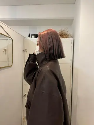 ミディアム カラー kakeru/ボブ パーマ/レイヤーのヘアスタイル