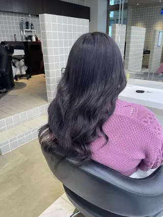 ミディアム カラー パーマ ヘアアレンジ メンズ キッズ ネイル マツエク・マツパ アイブロウ 🦋透明感グレージュ /韓国レイヤー🦋のヘアスタイル