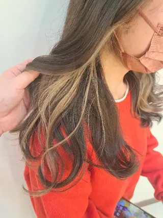 ロング カラー メンズ ヘアメイク  ハイトーン キャロのヘアスタイル