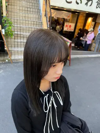 セミロング カラー 【髪質改善/縮毛矯正 /カラー】ホサカのヘアスタイル