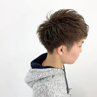 ショート カラー メンズ 柏メンズカットパーマ NO.1タイチのヘアスタイル
