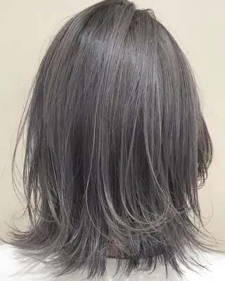 ミディアム カラー パーマ ヘアアレンジ エグチ アキラのヘアスタイル