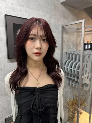 ミディアム 表参道/中明度カラー /レイヤー/Youのヘアスタイル