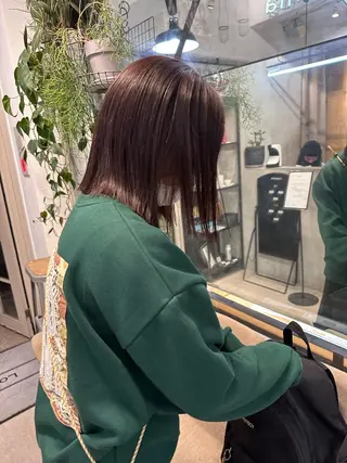 ミディアム カラー REINA☁️透明感 カラー/ぷつっと♡のヘアスタイル