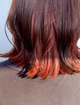 ミディアム カラー 前田 香恋のヘアスタイル